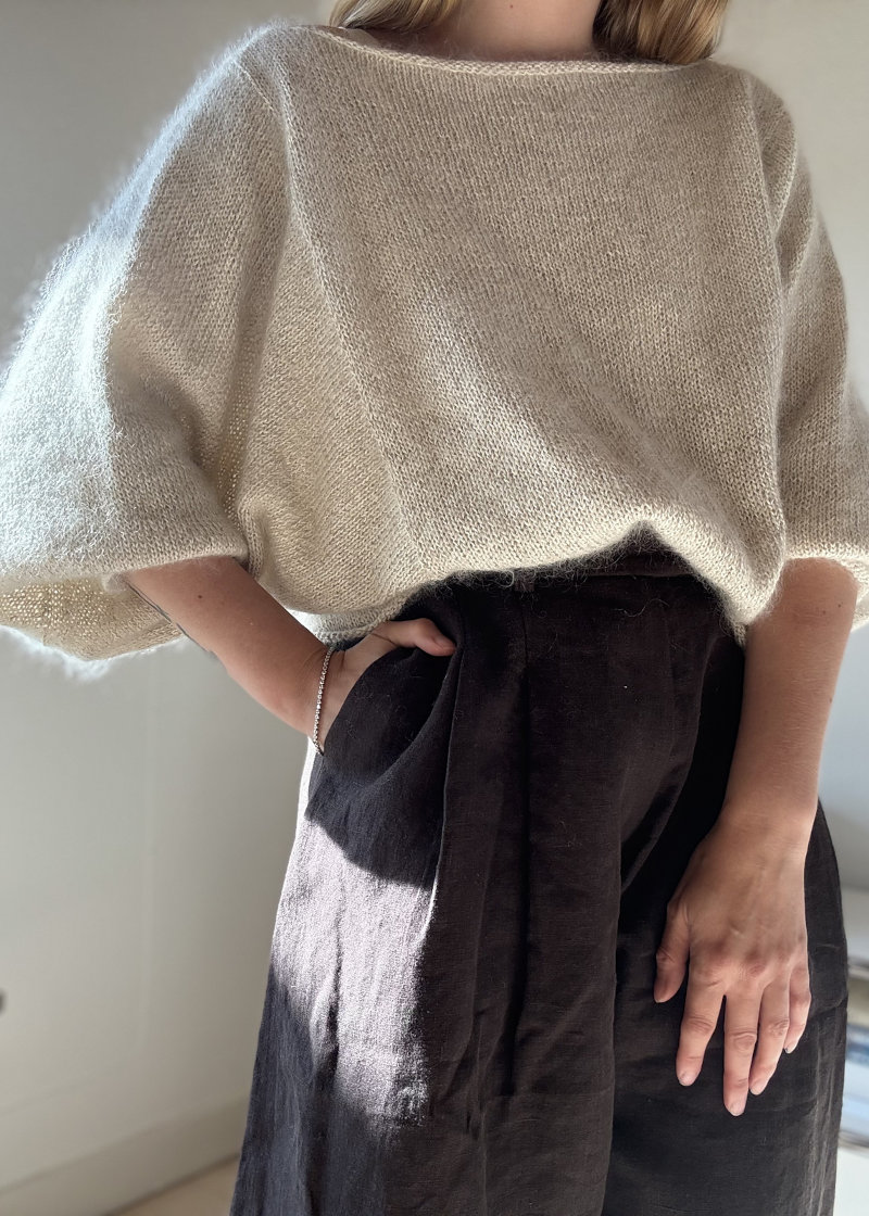 Volare Blouse — воздушная блуза спицами с рукавами летучая мышь