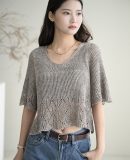 Anise Top ажурный летний топ спицами