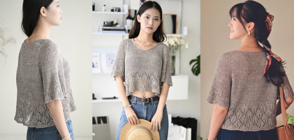 Anise Top ажурный летний топ спицами
