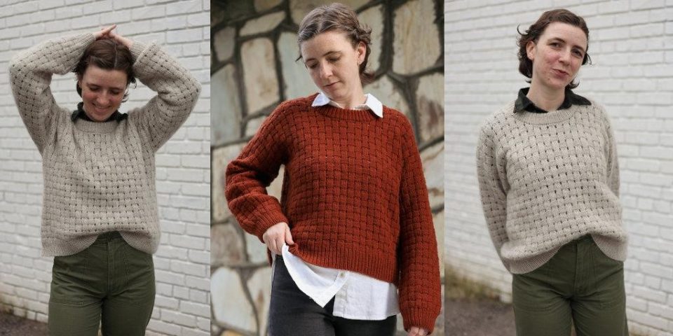 вязание пуловера Willow Pullover спицами