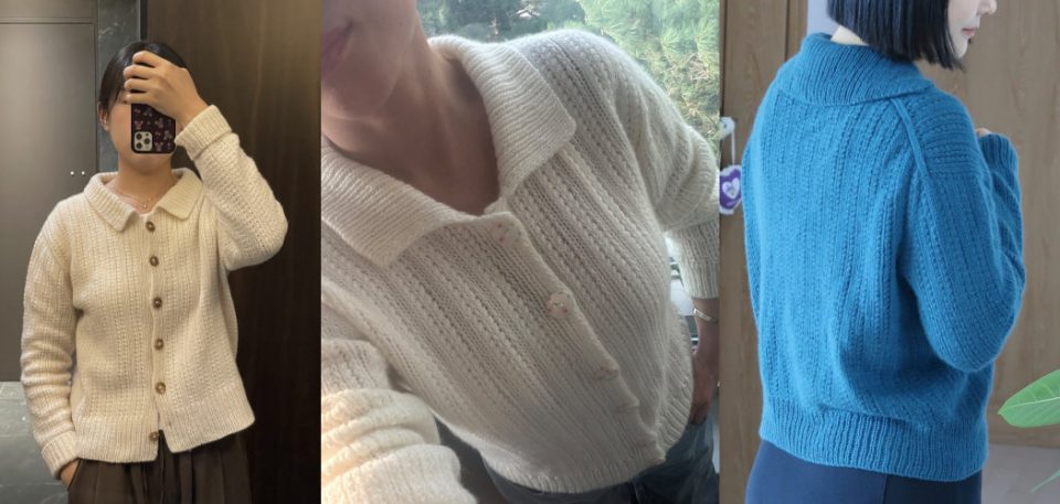 Berry Berry Cardigan спицами — кардиган с воротником и фактурным узором