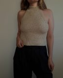 Isa Raglan топ спицами — топ с регланом и V-образным узором