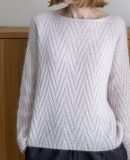 Свитер Halla Sweater спицами сверху с узором шеврон