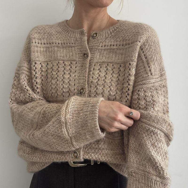 Фактурный кардиган Maude Cardigan спицами сверху вниз